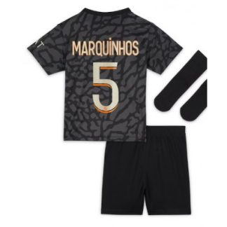 Paris Saint-Germain Tredje Tröja Barn 2023-24 fotbollskläder med tryck Marquinhos 5