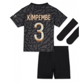 Paris Saint-Germain Tredje Tröja Barn 2023-24 fotbollskläder med tryck Presnel Kimpembe 3