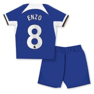 Billiga Fotbollströjor barn Chelsea Hemmatröja 2023-24 med tryck Enzo Fernandez 8