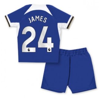 Billiga Fotbollströjor barn Chelsea Hemmatröja 2023-24 med tryck Reece James 24