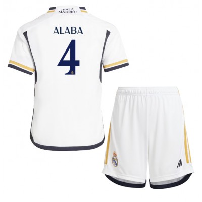 Billiga Fotbollströjor barn Real Madrid Hemmatröja 2023-24 David Alaba 4