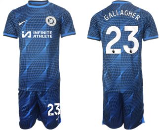 Billiga fotbollströjor Herr Chelsea Bortatröja set 2023-2024 med tryck Conor Gallagher 23