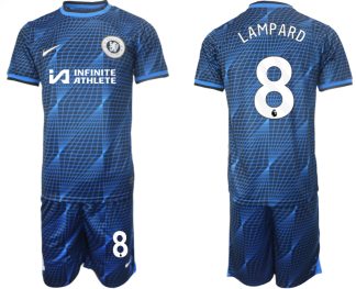 Billiga fotbollströjor Herr Chelsea Bortatröja set 2023-2024 med tryck Frank Lampard 8
