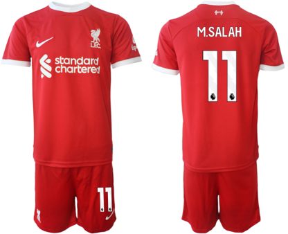 Köp Fotbollstroja Herr Liverpool Hemma tröja 2023-24 Röd med tryck Mohamed Salah 11