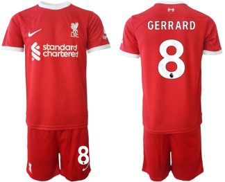 Köp Fotbollstroja Herr Liverpool Hemma tröja 2023-24 Röd med tryck Steven Gerrard 8