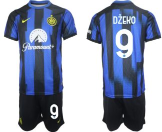 Köp Fotbollstroja set Inter Milan för Herr 2023-2024 Hemmatröja Edin Dzeko 9