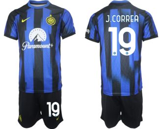 Köp Fotbollstroja set Inter Milan för Herr 2023-2024 Hemmatröja Joaquin Correa 19