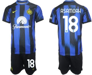 Köp Fotbollstroja set Inter Milan för Herr 2023-2024 Hemmatröja Kwadwo Asamoah 18