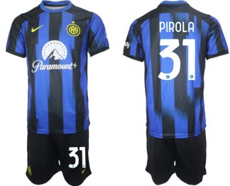 Köp Fotbollstroja set Inter Milan för Herr 2023-2024 Hemmatröja Lorenzo Pirola 31