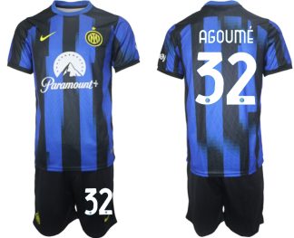 Köp Fotbollstroja set Inter Milan för Herr 2023-2024 Hemmatröja Lucien Agoume 32