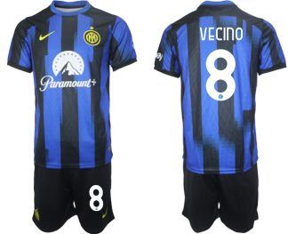 Köp Fotbollstroja set Inter Milan för Herr 2023-2024 Hemmatröja Matias Vecino 8