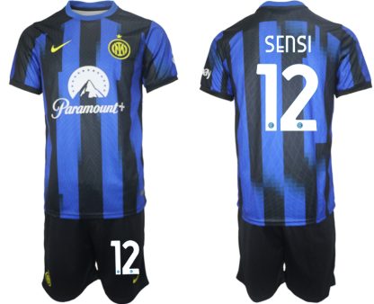 Köp Fotbollstroja set Inter Milan för Herr 2023-2024 Hemmatröja Stefano Sensi 12