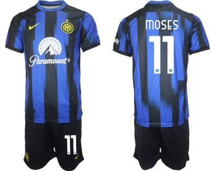Köp Fotbollstroja set Inter Milan för Herr 2023-2024 Hemmatröja Victor Moses 11