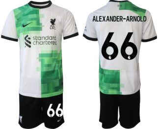 Liverpool Bortatröja 2023-24 tröja set fotbollströja herr med namn Alexander-Arnold 66