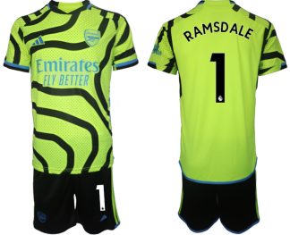 Billiga Fotbollströja Herr set Arsenal Bortatröja 2023-2024 Aaron Ramsdale 1