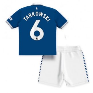 Everton 2023-24 Fotbollströja Barn Hemmaställ Fotbollsset James Tarkowski 6
