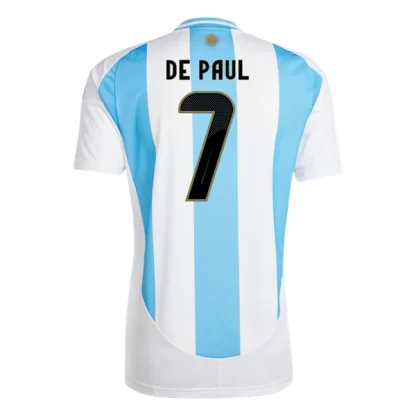 Argentina Fotbollströjor Hemma Tröja Copa América 2024 De Paul 7