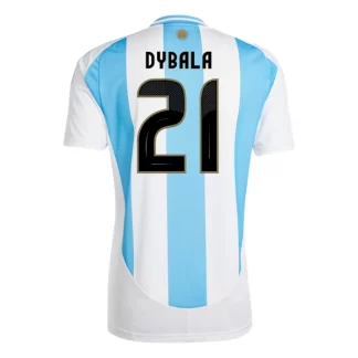Argentina Fotbollströjor Hemma Tröja Copa América 2024 med tryck Dybala 21
