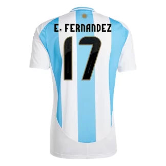 Argentina Fotbollströjor Hemma Tröja Copa América 2024 med tryck E.Fernandez 17