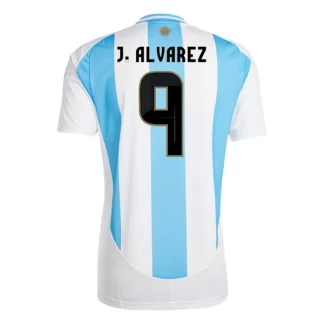 Argentina Fotbollströjor Hemma Tröja Copa América 2024 med tryck J.Alvarez 9