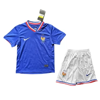 Barn Frankrike Fotbollströja Hemmaställ EM 2024 Kortärmad