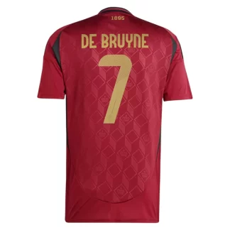 Herr Belgien Fotbollströja Hemmaställ EM 2024 Kortärmad med tryck De Bruyne 7