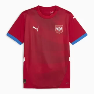 Serbien Fotbollströja Hemmaställ EM 2024 röd Kortärmad