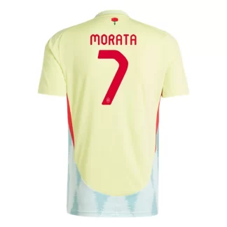 Spanien Fotbollströja Bortaställ EM 2024 med tryck Morata 7