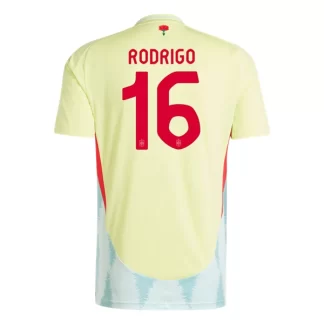 Spanien Fotbollströja Bortaställ EM 2024 med tryck Rodrigo 16