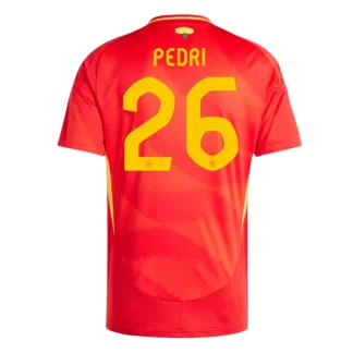 Spanien Fotbollströja Hemmaställ EM 2024 röd Kortärmad Pedri 26