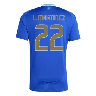 Argentina Matchtröjor Fotboll Borta tröjor Copa América 2024 med tryck L.Martinez 22