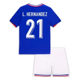 Frankrike Fotbollströja Hemmaställ EM 2024 Fotbollsdräkt för barn online L.Hernandez 21