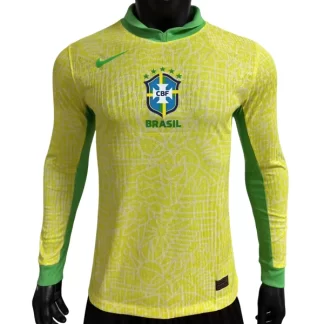 Köpa Brasilien Hemmatröja Copa América 2024 Matchställ Långärmad för Herr