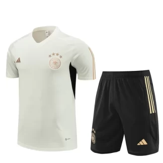 Tyskland Träningströja Ställ Barn Retro Fotbollströjor Shorts Vit 2023-2024