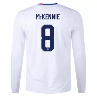 USA Hemmatröja Copa América 2024 Matchställ vit Långärmad för Herr McKennie 8