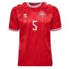 Billiga Fotbollströjor Danmark Hemmatröja EM 2024 röd Kortärmad Joakim Mahle 5-1