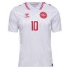 Populära fotbollströjor Danmark Bortaställ EM 2024 med tryck Christian Eriksen 10-1