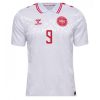 Populära fotbollströjor Danmark Bortaställ EM 2024 med tryck Rasmus Hojlund 9-2