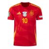 Nya Spanien Landslagströja Hemmatröja EM 2024 röd Kortärmad Dani Olmo 10-1