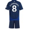 Fotbollsdress Barn Manchester United Matchtröja Borta 2024-25 Bruno Fernandes 8