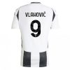 Juventus Hemmatröja 2024-2025 vit svart Kortärmad Dusan Vlahovic 9