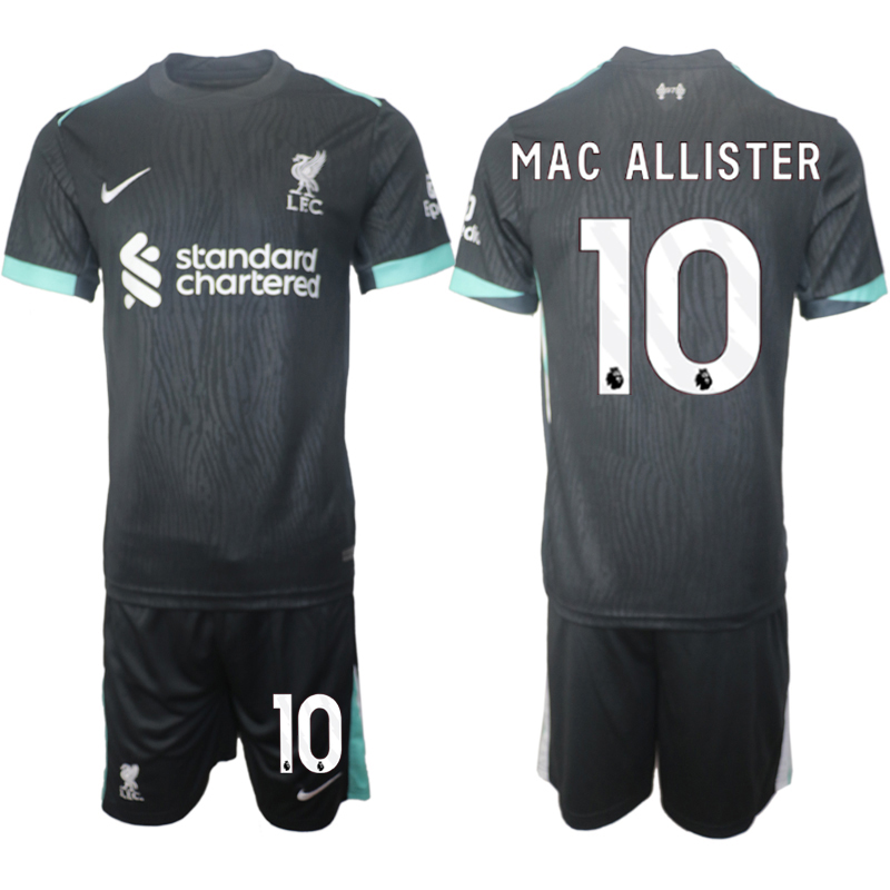 Köpa Liverpool Bortatröja 2024/25 Alexis Mac Allister 10 Kortärmad (+ Korta byxor)