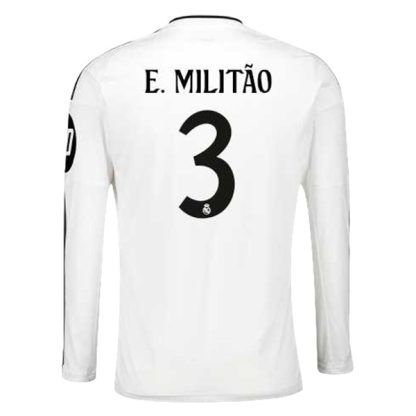 Köpa Real Madrid Hemmatröja 2024/25 Eder Militao 3 Långärmad
