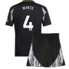 Köpa Billiga Barn Arsenal Bortatröja 2024/25 Ben White 4 Kortärmad (+ Korta byxor)