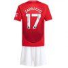 Köpa Billiga Barn Manchester United Hemmatröja 2024/25 Alejandro Garnacho 17 Kortärmad (+ Korta byxor)