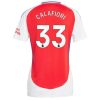 Köpa Billiga Dam Arsenal Hemmatröja 2024/25 Riccardo Calafiori 33 Kortärmad