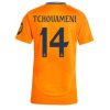 Köpa Billiga Dam Real Madrid Bortatröja 2024/25 Aurelien Tchouameni 14 Kortärmad