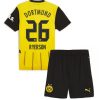 Köpa Billiga Barn Borussia Dortmund Hemmatröja 2024/25 Julian Ryerson 26 Kortärmad (+ Korta byxor)
