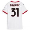 Köpa Billiga Dam AC Milan Bortatröja 2024/25 Strahinja Pavlovic 31 Kortärmad