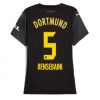 Köpa Billiga Dam Borussia Dortmund Bortatröja 2024/25 Ramy Bensebaini 5 Kortärmad